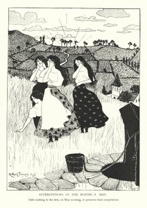 今月の迷信 - 5月1日（リトグラフ） 作： Gilbert James