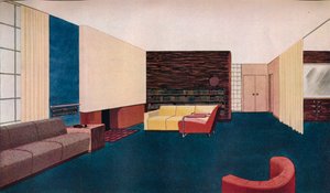 「リビングルームのデザイン」、c1937