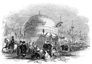 大砲を試す大祭典、1847年 作： Giles
