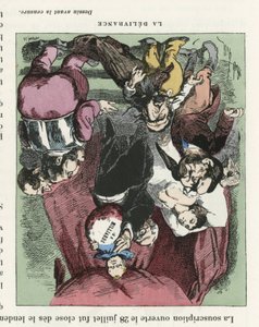 『レクリプス』の表紙を飾ったルイ・アレクサンドル・ゴセ・ド・ギネス・ディット・ギル (1840-1885) の挿絵 作： Gill
