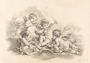 ターゲット練習で 4 つの天使。 作： Gilles Demarteau
