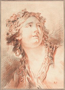 若い女性の頭。 作： Gilles Demarteau