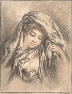 頭を覆った若い女性、1767年。