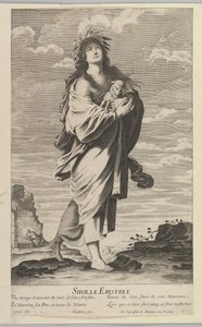 エリトリアのシビル、約。 1635. 作成者: ジル・ルスレ、エイブラハム・ボッセ。 作： Gilles Rousselet and Abraham Bosse