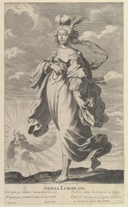 ヨーロッパのシビル、約。 1635. 作成者: ジル・ルスレ、エイブラハム・ボッセ。 作： Gilles Rousselet and Abraham Bosse