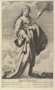 フリギアのシビル、約。 1635. 作成者: ジル・ルスレ、エイブラハム・ボッセ。 作： Gilles Rousselet and Abraham Bosse