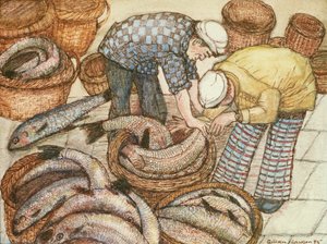 魚に集う 作： Gillian Lawson