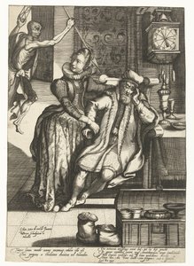 若い女性, ∥で∥, 老人, 脅された, によって, 死 作： Gillis van Breen