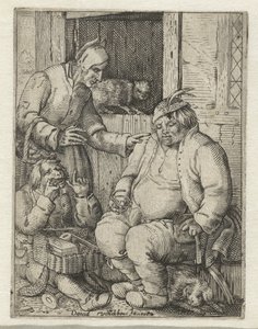 Marskramer は彼の商品を実演します 作： Gillis van Breen