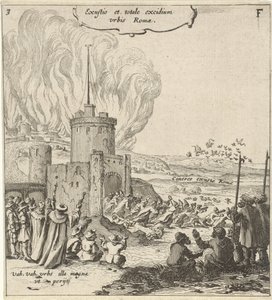 ローマのブランド ローマ市の焼失と完全破壊 (オブジェクトのタイトル) 作： Gillis van Scheyndel (I)