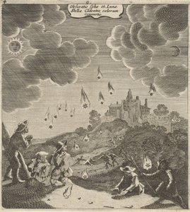 Zonsen maansverduistering 太陽と月の陰、流れ星、天の揺れ（天体のタイトル） 作： Gillis van Scheyndel (I)