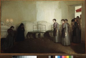 瀕死の孤児への聖体投与 - 油彩・キャンバス 作： Gioacchino Toma