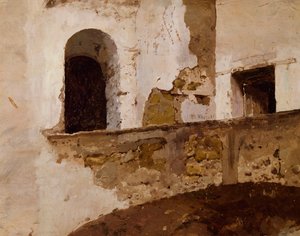 ジョアッキーノ・トーマ（1836-1891）の「人生からの習作」、絵画。 作： Gioacchino Toma