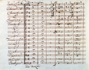 ジョアッキーノ・ロッシーニ作曲「La gazza ladra（泥棒カササギ）」の譜面のページです。 作： Gioachino Rossini