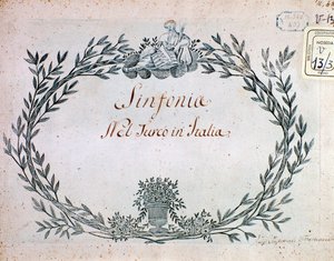 ジョアッキーノ・ロッシーニ作曲「イタリアのトルコ人」の交響曲の楽譜のページです。 作： Gioachino Rossini