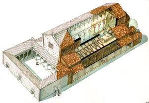 ビザンチン美術：ラヴェンナ（ラヴェンナ）のユスティニアヌス帝1世（482-565）の時代に創設されたカビアンカ聖堂の再建。イタリア 作： ジョルジオ アルベルティーニ