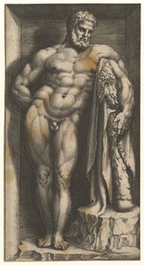 ファルネーゼヘラクレス、1570年代後半。 作： Giorgio Ghisi