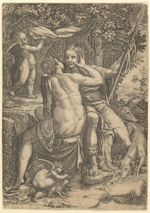 金星とアドニス1570。 作： Giorgio Ghisi