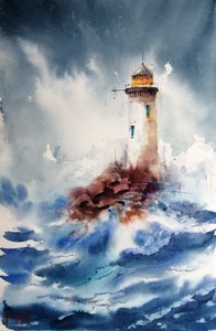 荒波の中の灯台 作： 