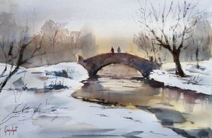 霧の冬橋 作： 