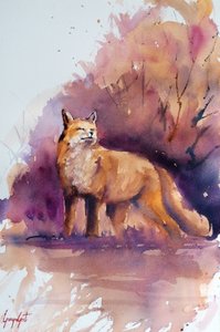 穏やかな森のキツネ 作： Giorgio Gosti