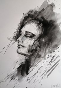 思索にふける女性 作： 