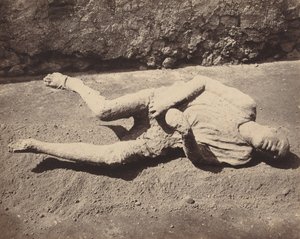 人間鋳型、ポンペイ、1873年（写真） 作： ジョルジオの夏