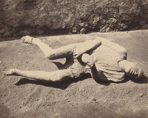 人間の足跡、ポンペイ (ヒューマン キャスト、ポンペイ) 作： Giorgio Sommer