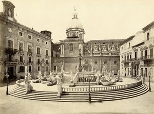 プレトリアの噴水（イタリア・パレルモ） 写真：Giorgio Sommer 作： Giorgio Sommer