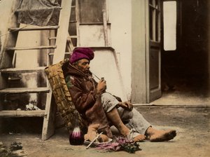 ナポリでの大根（大根）の販売 作： Giorgio Sommer
