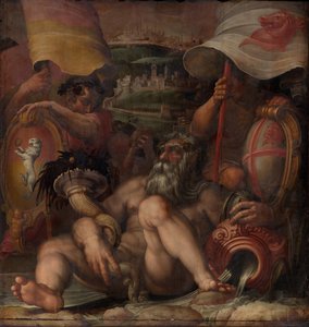 コッレヴァルデルザとサンジミニャーノの寓話、1563-1565 作： Giorgio Vasari