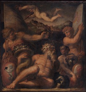 コルトーナとモンテプルチャーノの寓意、1563-1565 作： Giorgio Vasari
