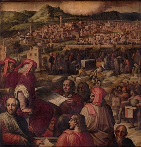 アルノルフォディカンビオはフィレンツェ、1563-1565年を拡大する計画を示しています 作： Giorgio Vasari