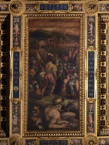 ヴィコピザーノの捕獲 作： Giorgio Vasari