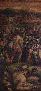 ヴィコピサーノの捕獲、1563-1565 作： Giorgio Vasari
