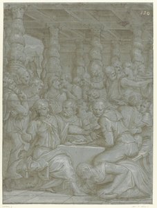 パリサイ人シモンの家のキリスト 作： Giorgio Vasari