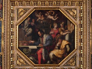 コジモはシエナの摂取を研究しています 作： Giorgio Vasari