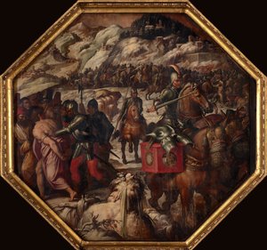 カセンティーノでのベネチア人の敗北、1563-1565 作： Giorgio Vasari