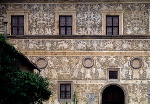 市立美術館のファサード（Palazzo Vitelli alla Cannoniera 作： Giorgio Vasari