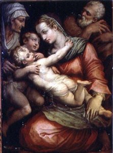 聖家族と聖アンナ、洗礼者ヨハネ 作： Giorgio Vasari