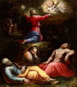 「オリーブの園での祈り」 ジョルジョ・ヴァザーリ (1511-1574) 作 1570年頃 国立西洋美術館、東京 作： Giorgio Vasari