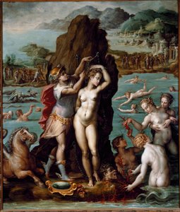 アンドロメダを解放するペルセウス 作： Giorgio Vasari