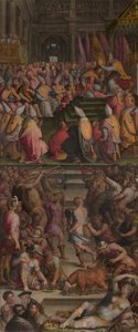 教皇クレメンス7世は、1556-1562年にボローニャでチャールズ5世を戴冠 作： Giorgio Vasari