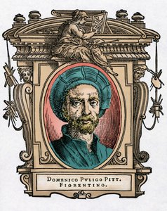 イタリアの画家ドメニコ・プリーゴ[1492-1527]の肖像。ジョルジョ・ヴァザーリの『最も優れた画家、彫刻家、建築家の生活』（Le Vite de