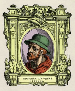 ジョヴァンニ・ダ・ウディネ（ジョヴァンニ・ナンニ）（1487-1564）の肖像。イタリアの画家・建築家。ジョルジョによる「最も優れた画家、彫刻家、建築家の生涯」（Le Vite de