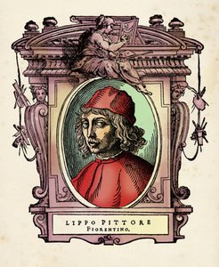 リッポ・ディ・ベニヴィエニ（13-14世紀）の肖像 ジョルジョ・ヴァザーリ（1511-1574）の『人生』からのエングレーヴィング 1568年 作： Giorgio Vasari