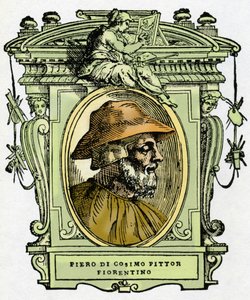 フィレンツェの画家、ピエロ・ディ・コジモ(c.1462-1521?)の肖像。ジョルジョ・ヴァザーリの『最も優れた画家、彫刻家、建築家の生活』（Le Vite de