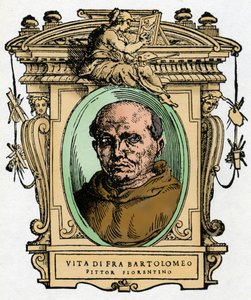フィレンツェの画家フラ・バルトロメオ（1473-1517）の肖像。ジョルジョ・ヴァザーリの『最も優れた画家、彫刻家、建築家の生活』（Le Vite de