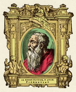 画家ジョヴァンニ・バッティスタ・ディ・ヤコポ（ロッソ・フィオレンティーノ）（1495-1540）の肖像。エコール・ド・フォンテーヌブローのメンバーであった。最も優れた画家、彫刻家、建築家の生涯」（Le Vite de