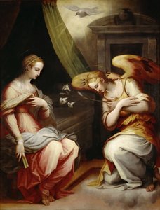 受胎告知、約1565-1570。 作： Giorgio Vasari